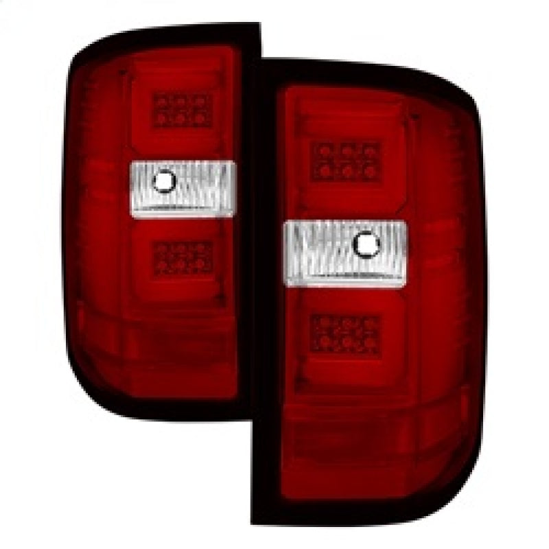 Spyder Chevy Silverado 2016-2017 Light Bar LED Tail Lights - Red Clear ALT-YD-CS16-LED-RC 5083753 5083753 Photo - Primary