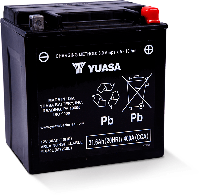 Yuasa Battery Yuasa YIX30L Maintenance Free AGM 12 Volt Battery YUAM7230L