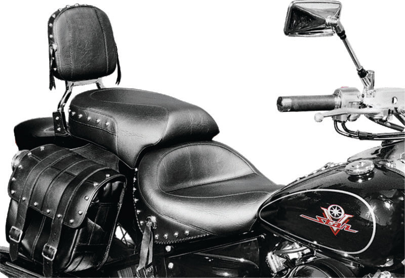 Mustang Motorcycle Mustang 98-16 Yamaha V-Star 650 Custom, 98-10 V-Star 650 Cl Touring 1PC Seat w/Studs - Black 75266 75266 User 1