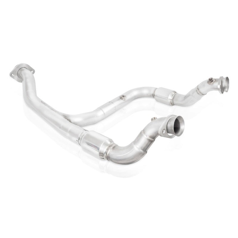 Stainless Works 2015-16 F150 2.7L Downpipe 3in High-Flow Cats Y-Pipe Factory Connection FT15ECODPCAT FT15ECODPCAT Photo - Primary