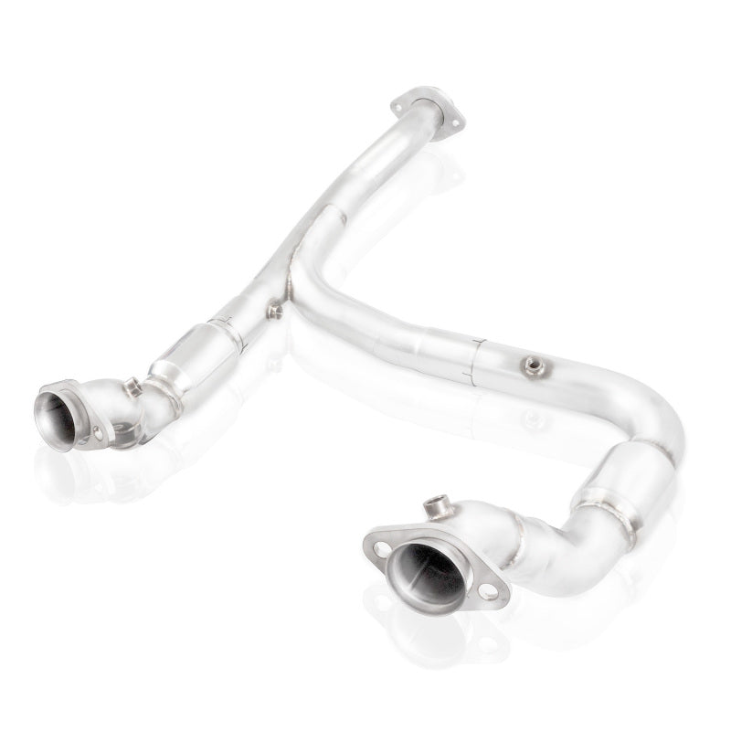 Stainless Works 2015-16 F150 2.7L Downpipe 3in High-Flow Cats Y-Pipe Factory Connection FT15ECODPCAT FT15ECODPCAT Photo - out of package