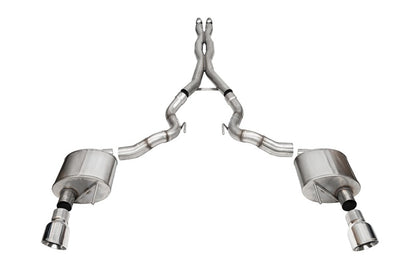 CORSA Performance Corsa 2024 Ford Mustang GT Conv. Xtreme CatBack Ex. Sys. 3.0in Dual Rear Exit w/4.5in Pro Series Tip 21270 21270 Photo - Primary
