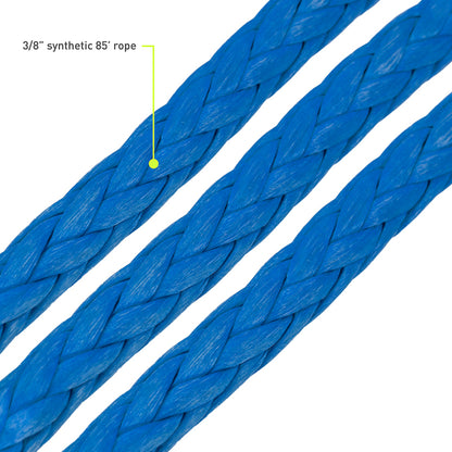 Borne Off-Road Synthetic Rope - 3/8in x 85ft - Blue BNWN-SR-38-85BL BNWN-SR-38-85BL Photo - Primary