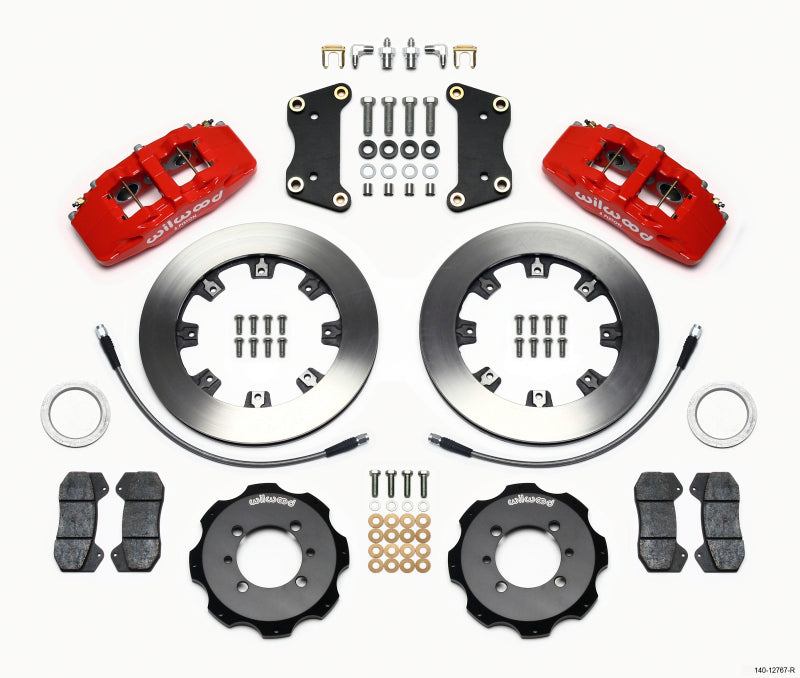 Wilwood DP6A Front Hat Kit, 12.19", Red, 2012 Fiat 500 140-12767-R Photo - Primary