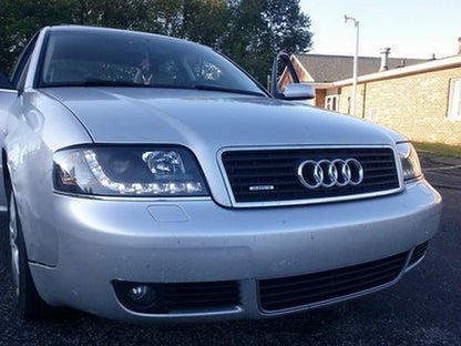 Spyder Audi A6 02-04 Projector Headlights Halogen Model Only - DRL Black PRO-YD-ADA601-DRL-BK 5008657 5008657 User 1