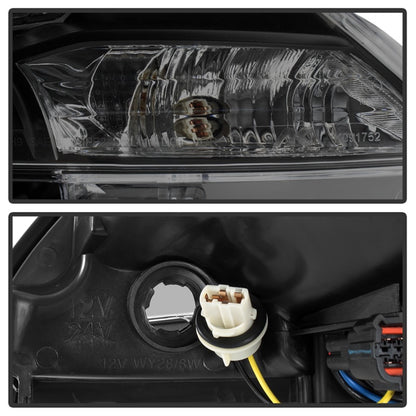 SPYDER xTune 13-15 Nissan Sentra DRL LED Light Bar Proj Halogen Headlights - Blk Smoke (PRO-JH-NS13-LB-BSM) 9042973 9042973 Photo - Unmounted