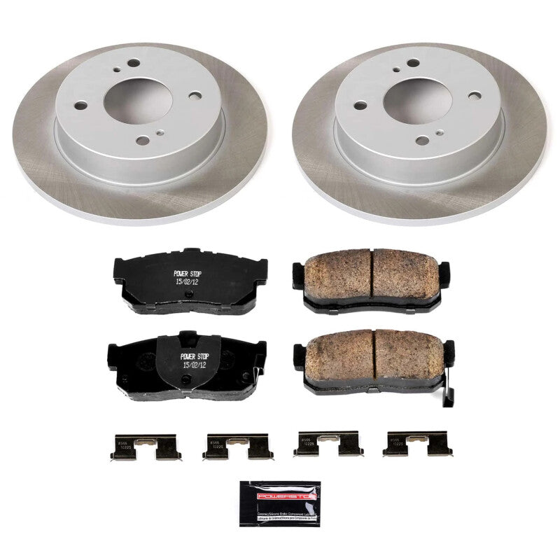 PowerStop Power Stop 00-01 Nissan Sentra Rear Semi-Coated Rotor Kit SC740 SC740 Photo - Primary