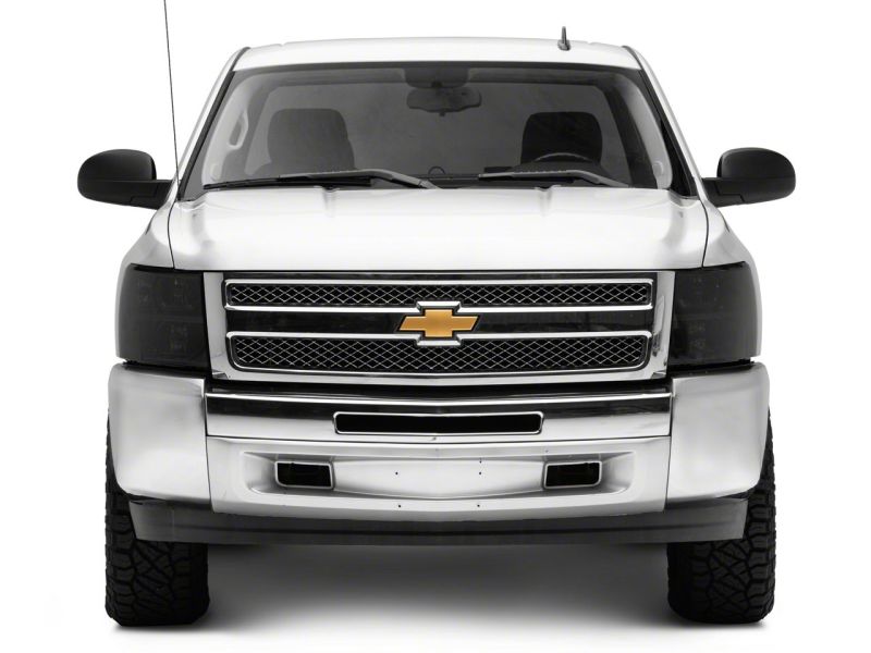 Raxiom 07-14 Chevrolet Silverado 1500 HD Axial OEM RepHeadlights- Chrome Housing- Smoked Lens S122324 S122324 Photo - Close Up