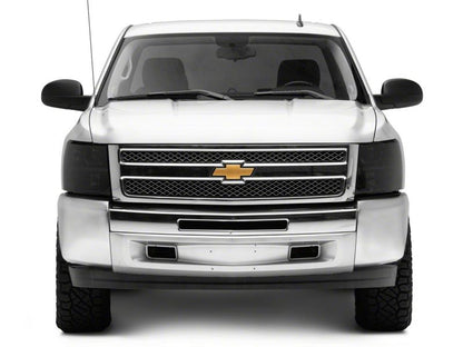 Raxiom 07-14 Chevrolet Silverado 1500 HD Axial OEM RepHeadlights- Chrome Housing- Smoked Lens S122324 S122324 Photo - Close Up
