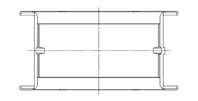 ACL Chevrolet V8 396/402/427/454 Race Series 10 Oversize Main Bearing Set - CT-1 Coated 5M829HC-10 5M829HC-10 Technical Drawing