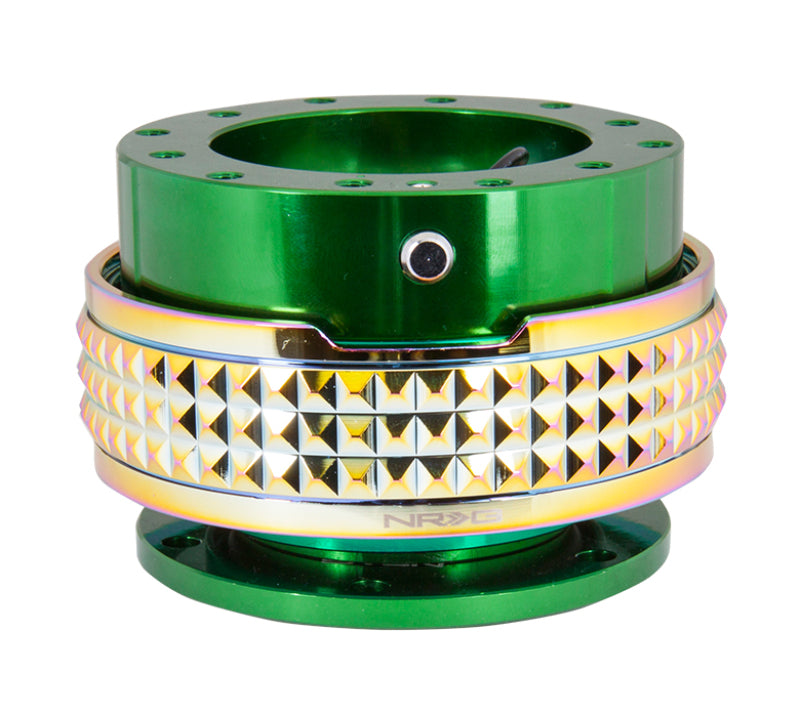 NRG Quick Release Kit - Pyramid Edition - Green Body / Neochrome Pyramid Ring SRK-210GN/MC SRK-210GN/MC Photo - Primary