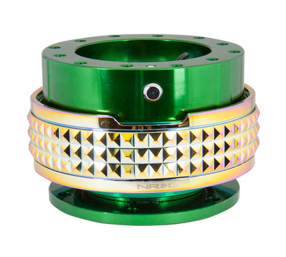 NRG Quick Release Kit - Pyramid Edition - Green Body / Neochrome Pyramid Ring SRK-210GN/MC SRK-210GN/MC Photo - Primary