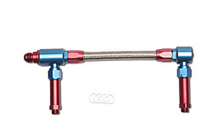 Russell Performance -8 AN to -8 AN ProFlex Demon Carb Dual Inlet Carb Kit (Red/Blue) 641280 641280 Photo - Primary