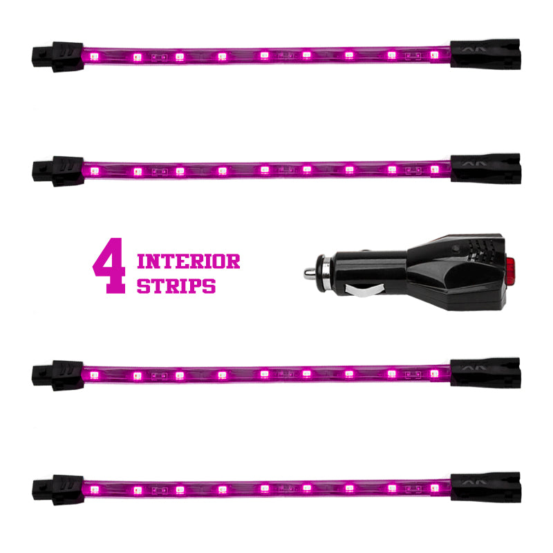 XKGLOW XK Glow Single Color XKGLOW UnderglowLED Accent Light Car/Truck Kit Pink - 4x8In XK041004-P XK041004-P User 1