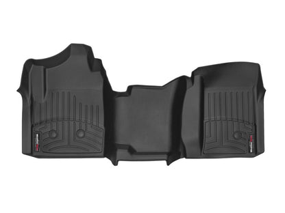 WeatherTech 15-18 Chevrolet Silverado 3500 w/o Floor Shifter Vinyl Front FloorLiner - Black 4410871V 4410871V Photo - Unmounted