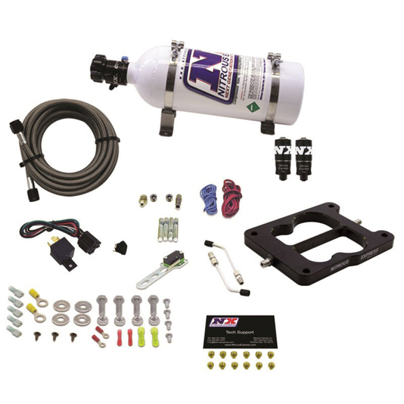 Nitrous Express Q-Jet/Holley Spread Bore Hitman Plus Nitrous Kit (50-200HP) w/5lb Bottle 40081-05 40081-05 Photo - Primary