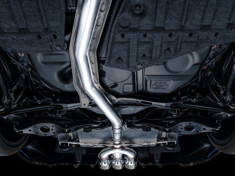 AWE Tuning 2023 Honda Civic Type R FL5 Track Edition Exhaust w/ Triple Chrome Silver Tips 3020-52287 3020-52287 Photo - Mounted