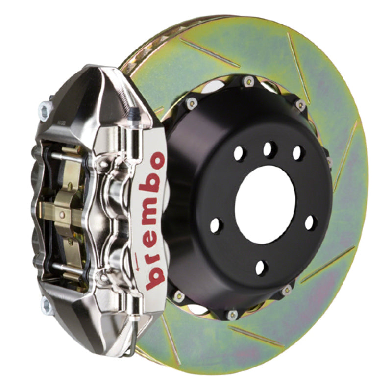Brembo 11-12 1M Rear GTR BBK 4 Piston Billet345x28 2pc Rotor Slotted Type-1- Nickel Plated 2P2.8043AR 2P2.8043AR Photo - Primary