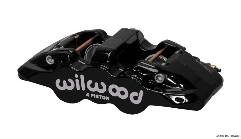 Wilwood Caliper-Aero4-L/H - Black 1.88/1.62in Pistons 1.25in Disc 120-13286-BK 120-13286-BK Photo - Primary