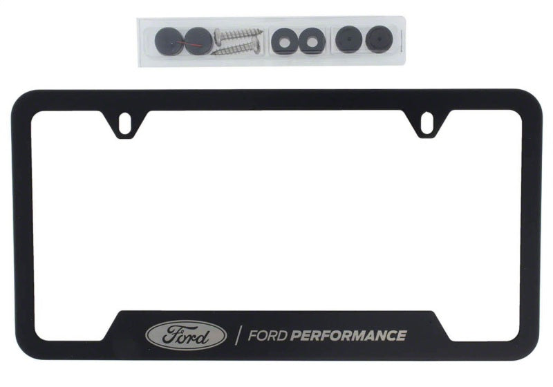 Ford Racing Stainless Steel Ford Performance License Plate Frame - Black M-1828-SS304BK M-1828-SS304BK Photo - Unmounted
