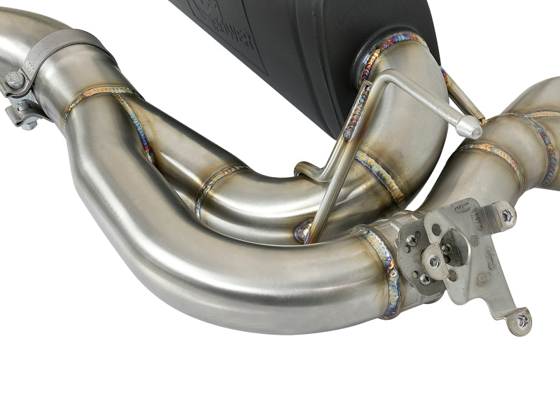aFe MACH Force-Xp 2-1/2in SS Axle Back Exhaust w/Black Tips 15+ BMW M3/M4 (F80/F82) L6 3.0L (tt) S55 49-36338-B 49-36338-B Photo - Unmounted