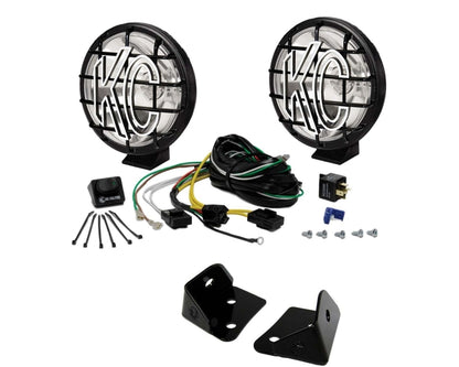 KC HiLiTES 07-18 Jeep JK A-Pillar Mount Light Kit w/Apollo Pro Halogen Lights 100w Spot Beam - Black 97102 97102 User 1