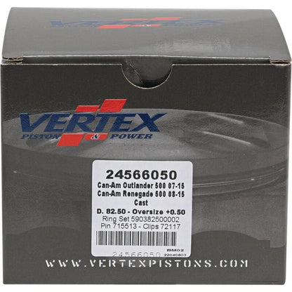 Vertex Pistons Vertex Piston 07-15 Can-Am Outlander 500 4x4 500cc +0.50mm Oversized Cast Replica Piston Kit 24566050 24566050 Photo - Primary