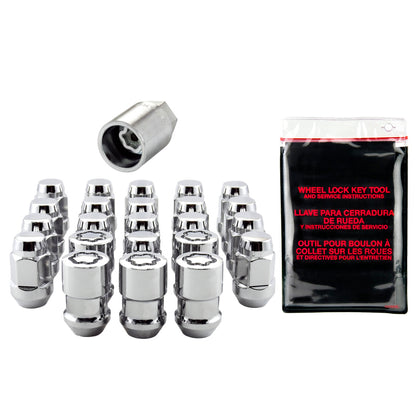 McGard Jeep Wrangler Install Kit (Cone / Bulge) 1/2-20 / 3/4 Hex / (18 Lug Nuts / 5 Locks) - Chrome 84563 84563 Photo - out of package