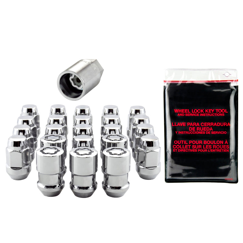 McGard Jeep Wrangler Install Kit (Cone / Bulge) 1/2-20 / 3/4 Hex / (18 Lug Nuts / 5 Locks) - Chrome 84563 84563 Photo - out of package