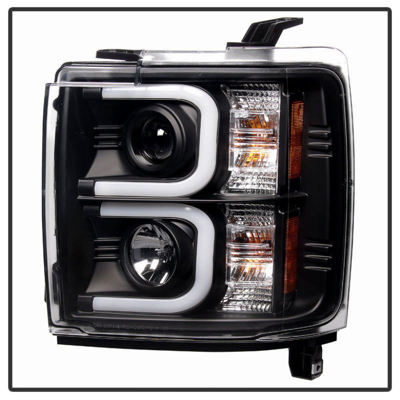Spyder Chevy Silverado 2014-16 2500 HD Projector Headlights Light Bar DRL Blk PRO-YD-CSHD14-LBDRL-BK 5081032 5081032 User 1