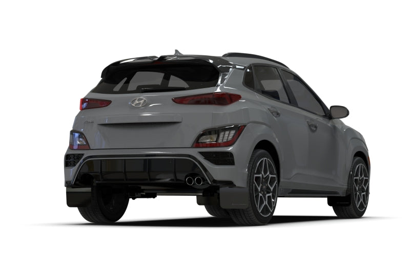 Rally Armor 2022 Hyundai Kona N Line Black UR Mud Flap w/ White Logo MF93-UR-BLK-WH MF93-UR-BLK-WH User 1