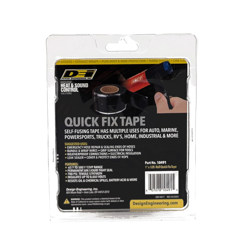 DEI Quick Fix Tape 1in x 12ft - Black 10491 10491 Photo - in package