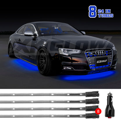 XKGLOW XK Glow Tube Single Color Underglow LED Accent Light Car/Truck Kit Blue - 8x24In XK041002-B XK041002-B User 1