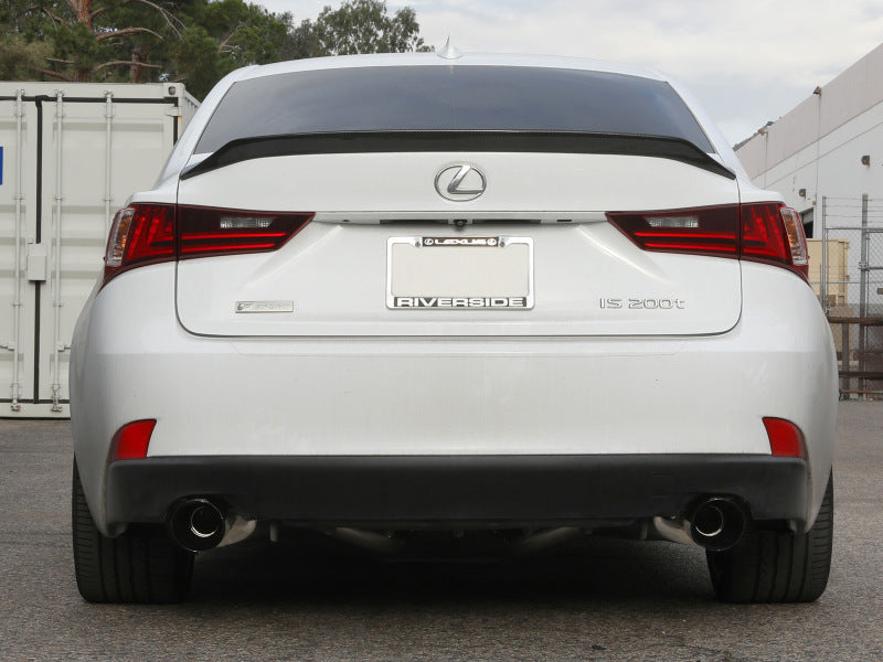aFe POWER Takeda 16-17 Lexus IS200t L4-2.0L (t) 2.5in-3in 304 SS CB Exhaust w/ Black Tips 49-36059-B 49-36059-B Photo - Mounted