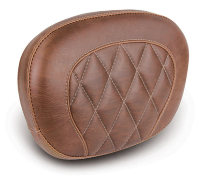 Mustang Motorcycle Mustang 97-23 Harley Touring Sissy Bar Pad (12 inch x 9 inch) Diamond Stitch - Brown 76775 76775 Photo - Primary