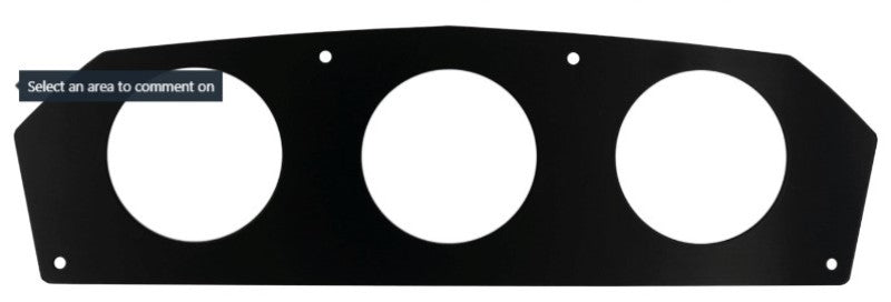 Autometer CAN-AM 12-18  Maverick / 10-20 3 Gauge Dash Panel (Fits 2-1/16in Gauges) 5398 5398 User 1