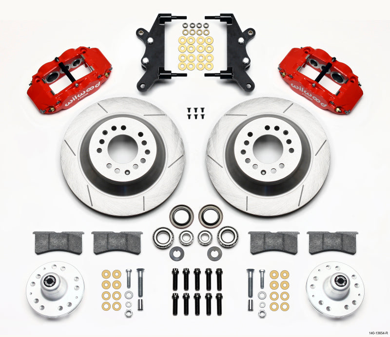 Wilwood Narrow Superlite 6R Front Hub & 1PC Rtr Kit 12.88in-Red 60-68 Ford / Mercury Full Size 140-13654-R 140-13654-R Photo - Primary