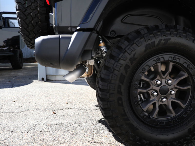 aFe MACHForce XP 304 Stainless Steel Exhaust Tip Upgrade 21-23 Jeep Wrangler JL Rubicon 49C38102-H 49C38102-H Photo - Mounted