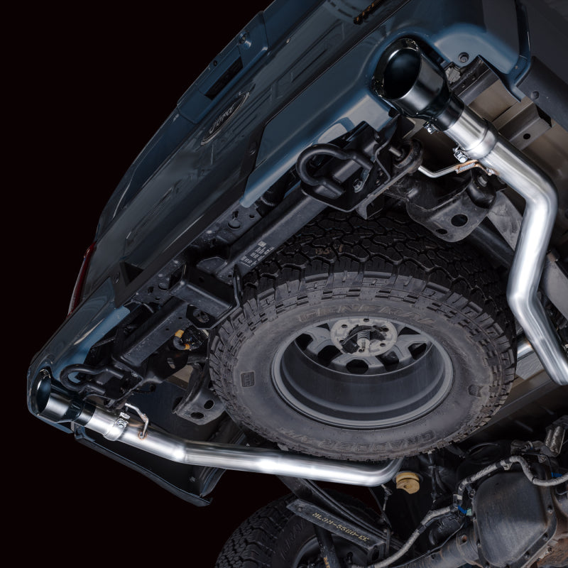 AWE Tuning 2021+ Ford F-150 Tremor (w/ Bumper Cutouts) 0FG Resonated Catback - Diamond Black Tips 3015-33402 3015-33402 Photo - Mounted