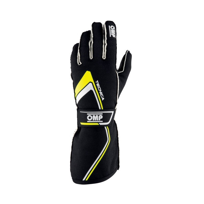 OMP Tecnica Gloves My2021 Black/Yellow - Size XL (Fia 8856-2018) IB0-0772-A01-178-XL IB0-0772-A01-178-XL Photo - Primary