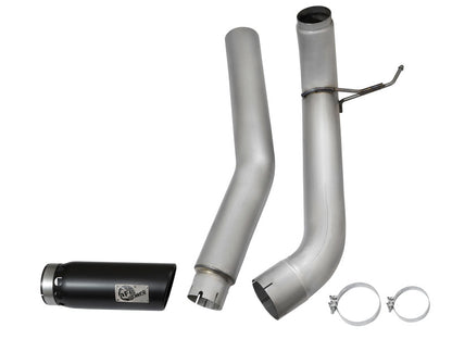 aFe ATLAS 5in DPF-Back Aluminized Steel Exhaust System w/Black Tip: Nissan 49-06112-B Photo - Unmounted