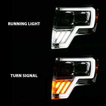 ANZO 2009-2013 Ford F-150 Projector Light Bar G4 Switchback H.L. Chrome Amber 111470 111470 User 6