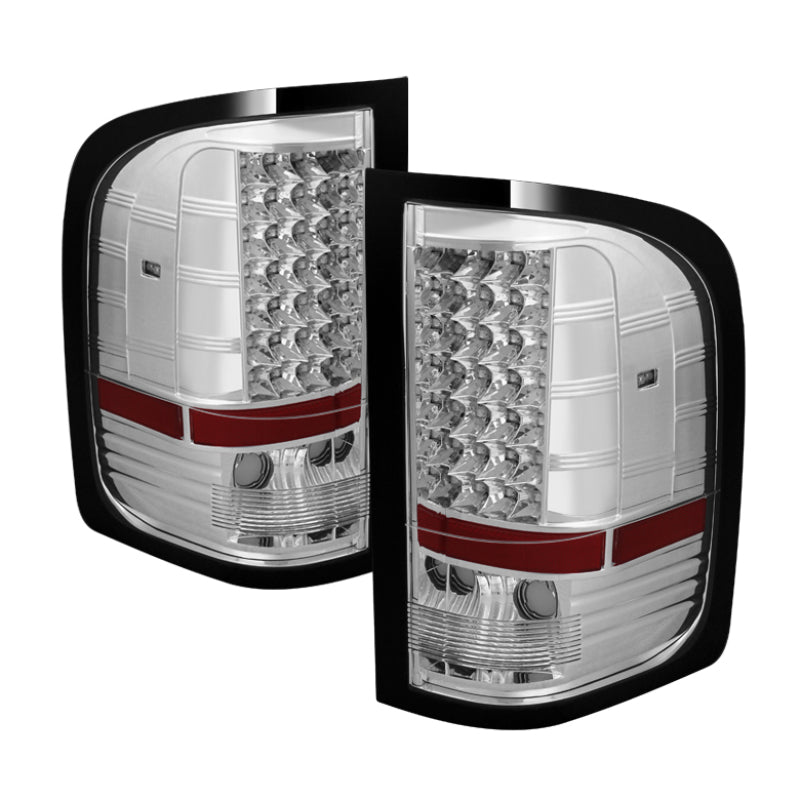 SPYDER Xtune Chevy Silverado 07-13 LED Tail Lights Chrome ALT-JH-CS07-LED-C 5073709 5073709 Photo - Primary