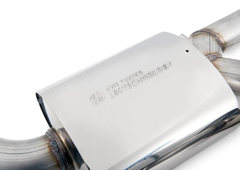 AWE Tuning Audi C7.5 A6 3.0T Touring Edition Exhaust - Quad Outlet Chrome Silver Tips 3015-42072 3015-42072 Photo - Close Up