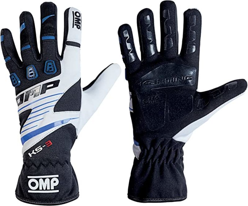 OMP KS-3 Gloves Black/W/Blue - Size Xxs KB0-2743-B01-175-XXS KB0-2743-B01-175-XXS Photo - Primary