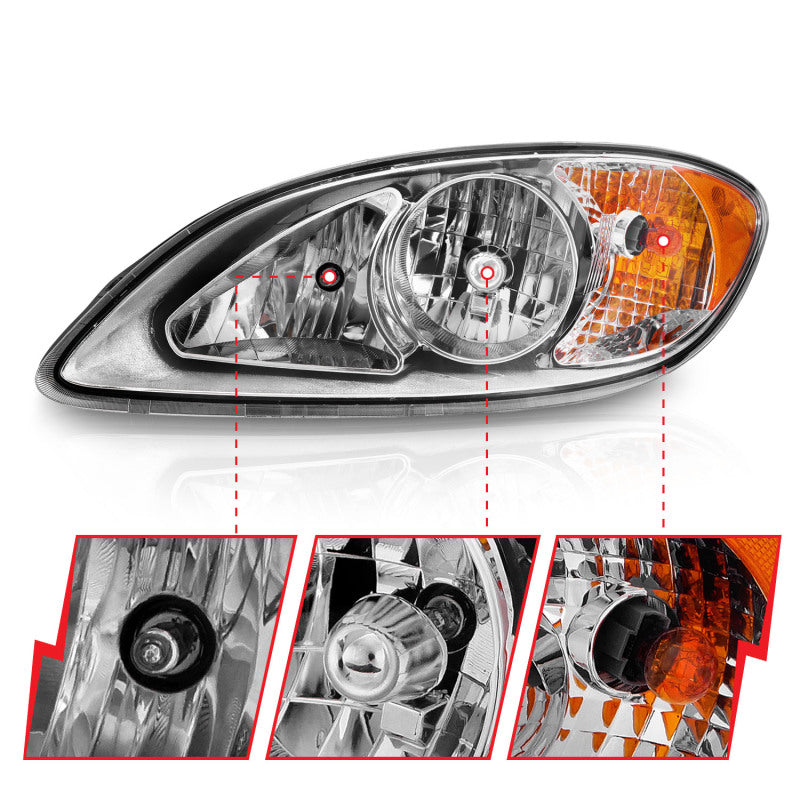 ANZO 2008-2016 International Prostar Crystal Headlights Chrome Housing 131033 131033 User 2