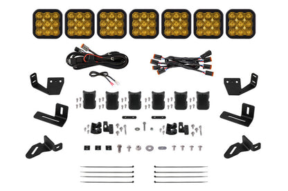 Diode Dynamics Prinsu/Sherpa Roof Racks- SS5 7-Pod CrossLink Mounting Kit - Sport Yellow Driving DD7827 DD7827 Photo - Primary