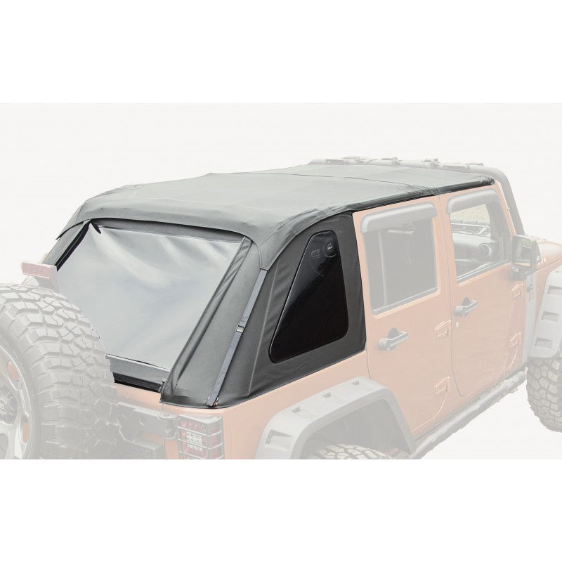 Rugged Ridge Bowless Soft Top, Black Diamond; 07-18 Jeep Wrangler JKU, 4 Door 13750.38 Photo - Primary