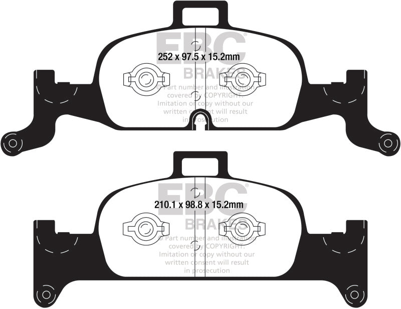 EBC 2018+ Audi A4 Allroad Quattro 2.0L Turbo Ultimax2 Front Brake Pads UD1897 UD1897 Photo - Primary