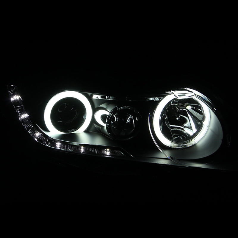 Anzo 2006-2011 Honda Civic Projector Headlights w/ Halo Black (CCFL) 121454 Photo - Unmounted
